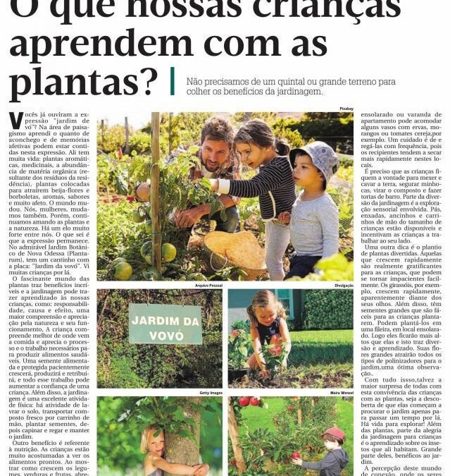 O que nossas crianças aprendem com as plantas?